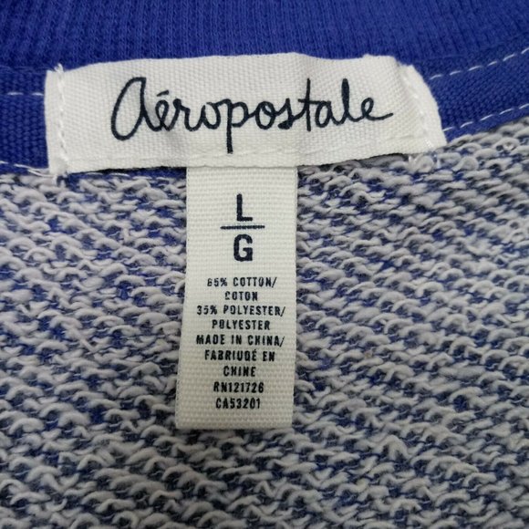 🔥4/$20 Aeropostale Striped Sweater Large Purple - Picture 7 of 15